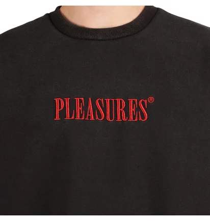 Pleasures Sour Washed Crewneck (Schwarz)