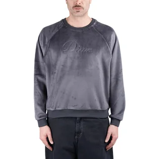 Dime Cursive Velvet Crewneck (Grau)