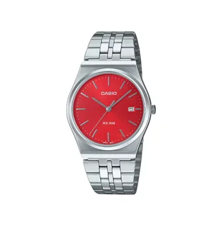 Casio MTP-B145D-4A2VEF (Silber / Rot)
