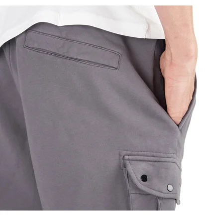 Stone Island Cotton Fleece Bermuda Cargo Shorts (Grau)