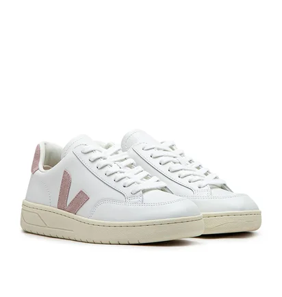 Veja WMNS V-12 Leather (Weiß / Rosa)