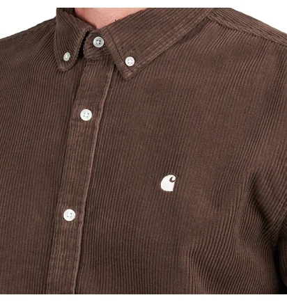 Carhartt WIP Longsleeve Madison Cord Shirt (Braun)