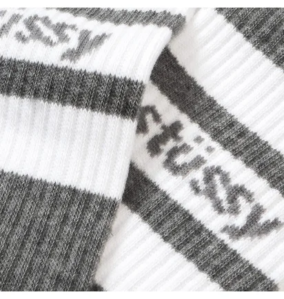 Stüssy Sport Crew Socks (Grau / Weiß)