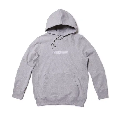 Raised by Wolves Box Logo Hoodie (Grau)