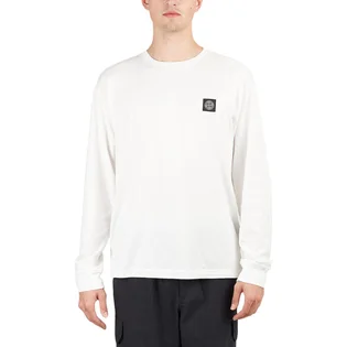 Stone Island Patch Long Sleeve T-Shirt (Weiß)