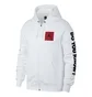 Nike Air Jordan 3 Flight Fleece Full-Zip Hoodie (Weiß / Rot / Schwarz)
