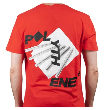 Polythene* Optics Metal Rod Short Sleeve T-Shirt (Rot)