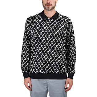 Obey Windmere Jaquard LS Polo (Schwarz / Weiß)