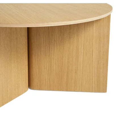 Hay Slit Table Wood Round XL (Braun)