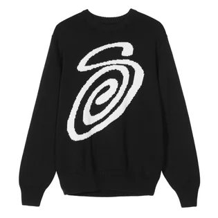 Stüssy Curly S Sweater (Schwarz / Weiß)