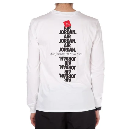 Nike Air Jordan AJ 3 CNXN 3 Longsleeve Shirt (Weiß / Schwarz)