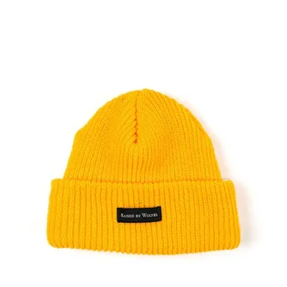 Raised By Wolves Waffle Knit Watch Beanie (Gelb)