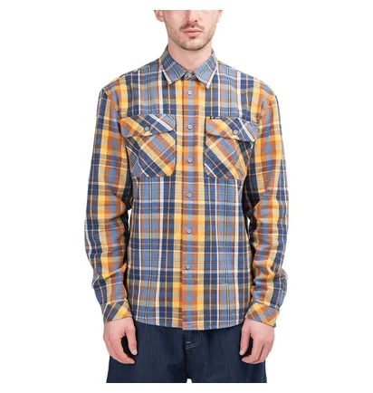 Lee x Timberland Flannel Shirt (Blau / Braun)