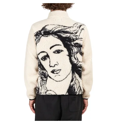 Stüssy Venus Jacquard Sherpa Jacket (Weiß)