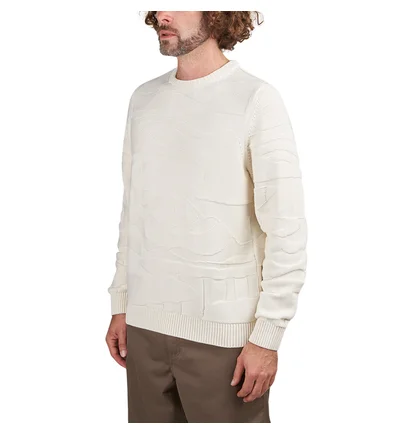 by Parra Landscaped Knitted Pullover (Creme)