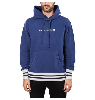 Aimé Leon Dore Reverse Fleece Logo Hoodie (Navy)