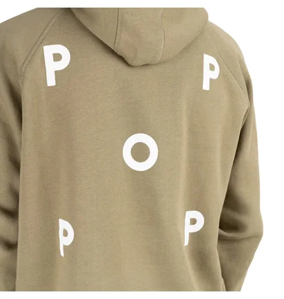 Pop Trading Company Logo Hooded Sweat (Oliv)