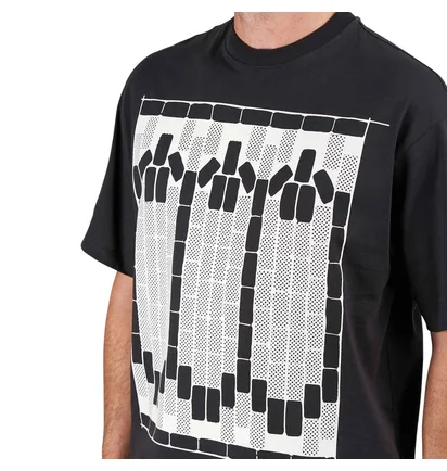 The Trilogy Tapes TTT Tetris Teeth T-Shirt (Schwarz / Glow in the Dark)