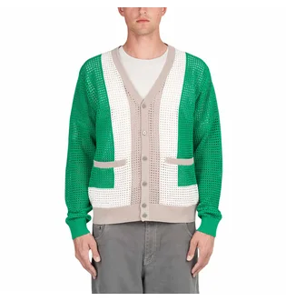 Obey Anderson 60’s Cardigan (Grün / Beige)
