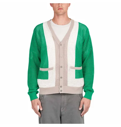 Obey Anderson 60’s Cardigan (Grün / Beige)