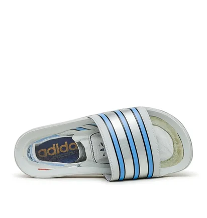adidas Adilette Premium 'Micropacer' (Grau / Blau)