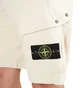 Stone Island Cotton Fleece Bermuda Cargo Shorts (Beige)
