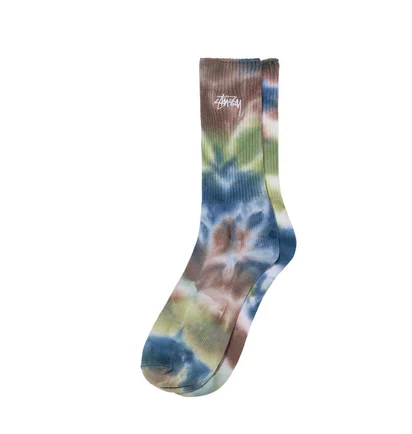 Stüssy Earth DYE Crew Socks (Olive / Blau / Braun)