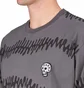 by Parra Stitched Skull Long Sleeve T-Shirt (Grau / Schwarz)