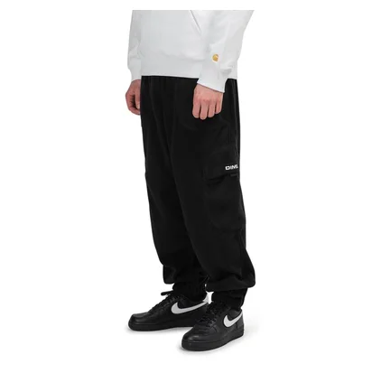 Dime Fleece Round Cargo Pants (Schwarz)