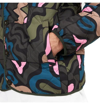 Parra Gem Stone Pattern Quilted Jacket (Multi)