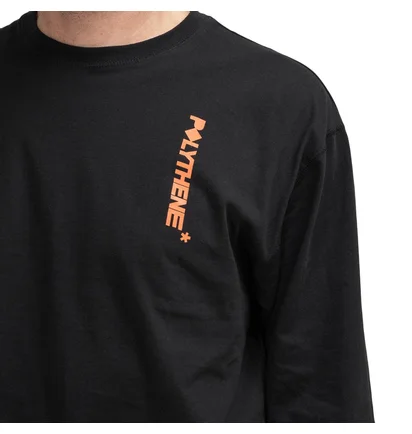 Polythene* Optics Bolt Print Longsleeve (Schwarz / Orange)