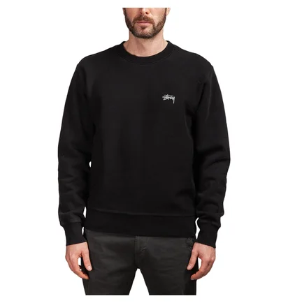 Stüssy Stock Logo Crew (Schwarz)