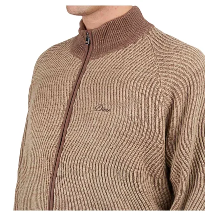 Dime Double Zipper Knit (Beige / Braun)
