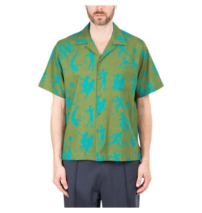 Carne Bollente The Sighing Game Shirt (Olive / Blau)