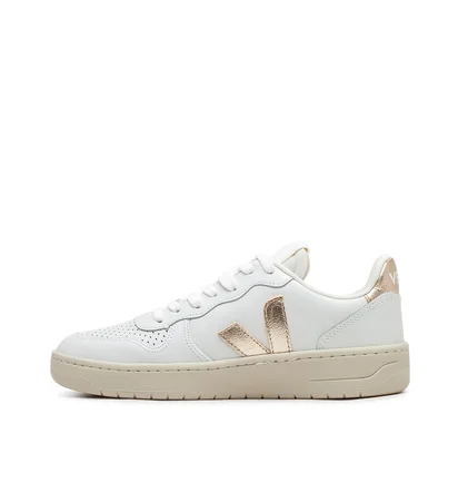 Veja WMNS Leather (Weiß / Gold)