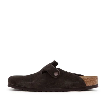Birkenstock Boston Soft Footbed Suede Leather (Braun)