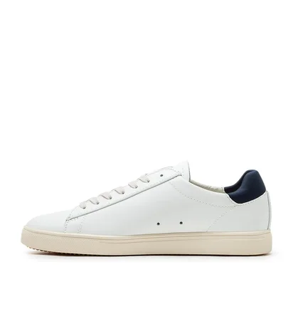 Clae Bradley Essentials White Leather (Weiss / Navy)