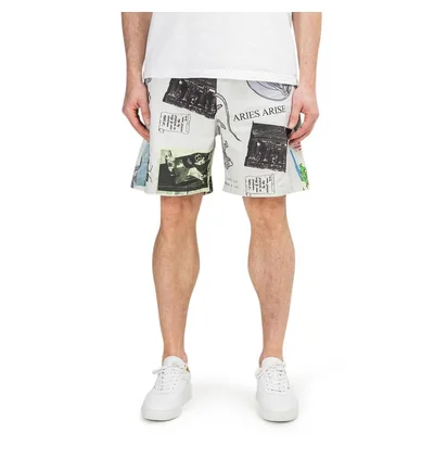 Aries Trasher Board Shorts (Weiß)