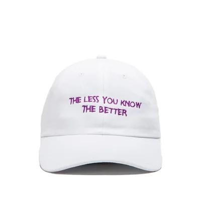 NASASEASONS Cap 'The Less You Know The Better' (Weiß / Violett)