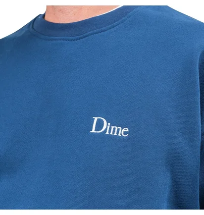 Dime Classic Small Logo Crewneck (Blau)
