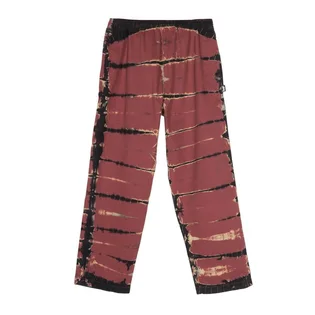 Stüssy Rip Dye Beach Pant (Rot / Schwarz)