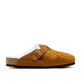 Birkenstock Boston Shearling Suede Leather (Braun)