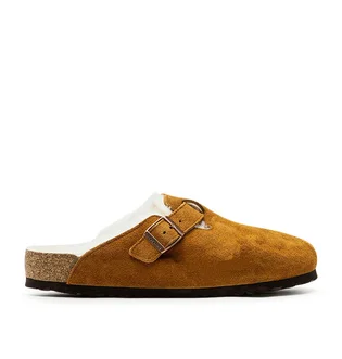 Birkenstock Boston Shearling Suede Leather (Braun)
