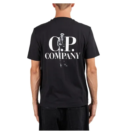 C.P. Company 30/1 Jersey Bold British Sailor T-Shirt (Schwarz)