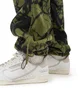 Dime Tree Print Fleece Pants (Olive / Schwarz)