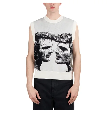 Carne Bollente Brokeback Mountain Vest (Beige / Schwarz)