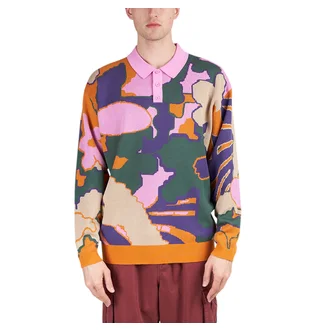 Puma x Perks and Mini Knitted Longsleeve Polo (Multi)