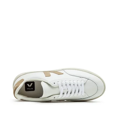 Veja WMNS V-12 Leather (Weiß / Beige)