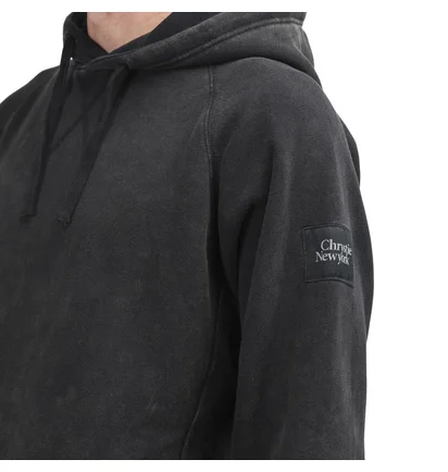 Chrystie NYC Acid Wash Crewneck (Schwarz)