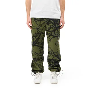 Dime Tree Print Fleece Pants (Olive / Schwarz)